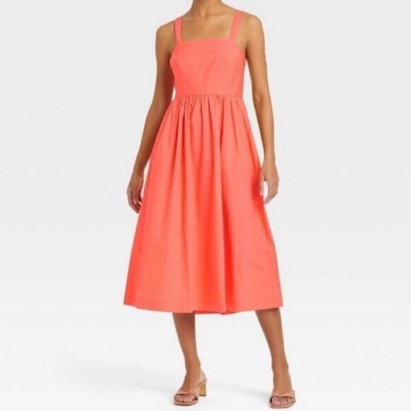a new day Dresses & Skirts - NWT A New Day  Persimmon  Sun Dress.  Coastal Cowgirl,  Tomato Girl,  Twee